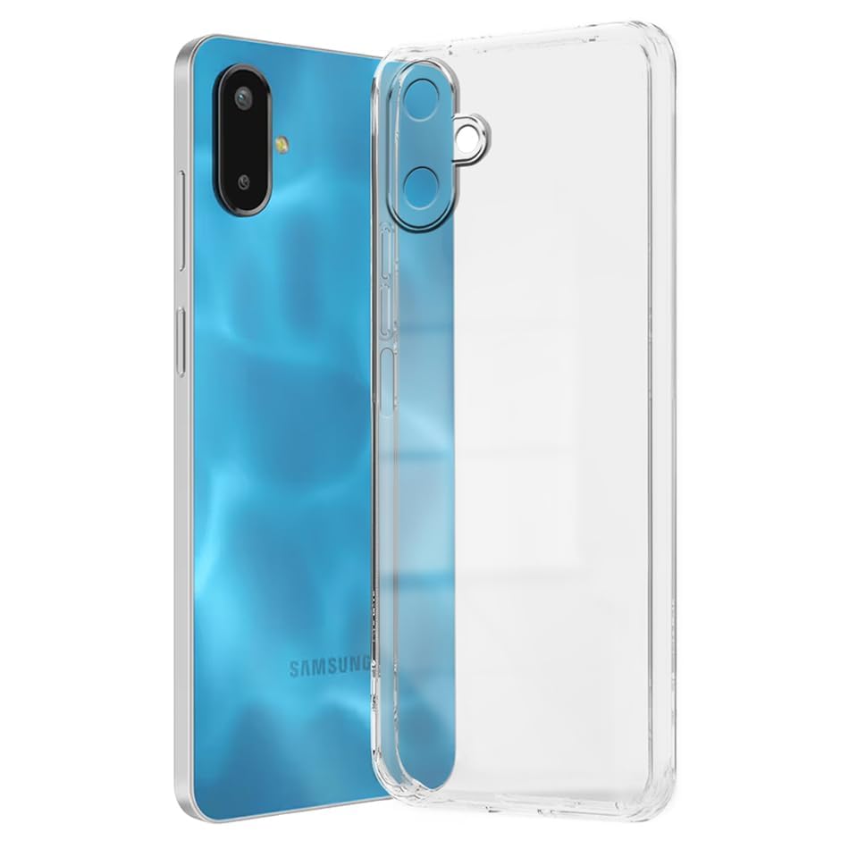 Image of JGD PRODUCTS for Samsung Galaxy M06 5G Premium Transparent Hybrid Soft Slim Dust Proof Back Case Cover with Camera Protection