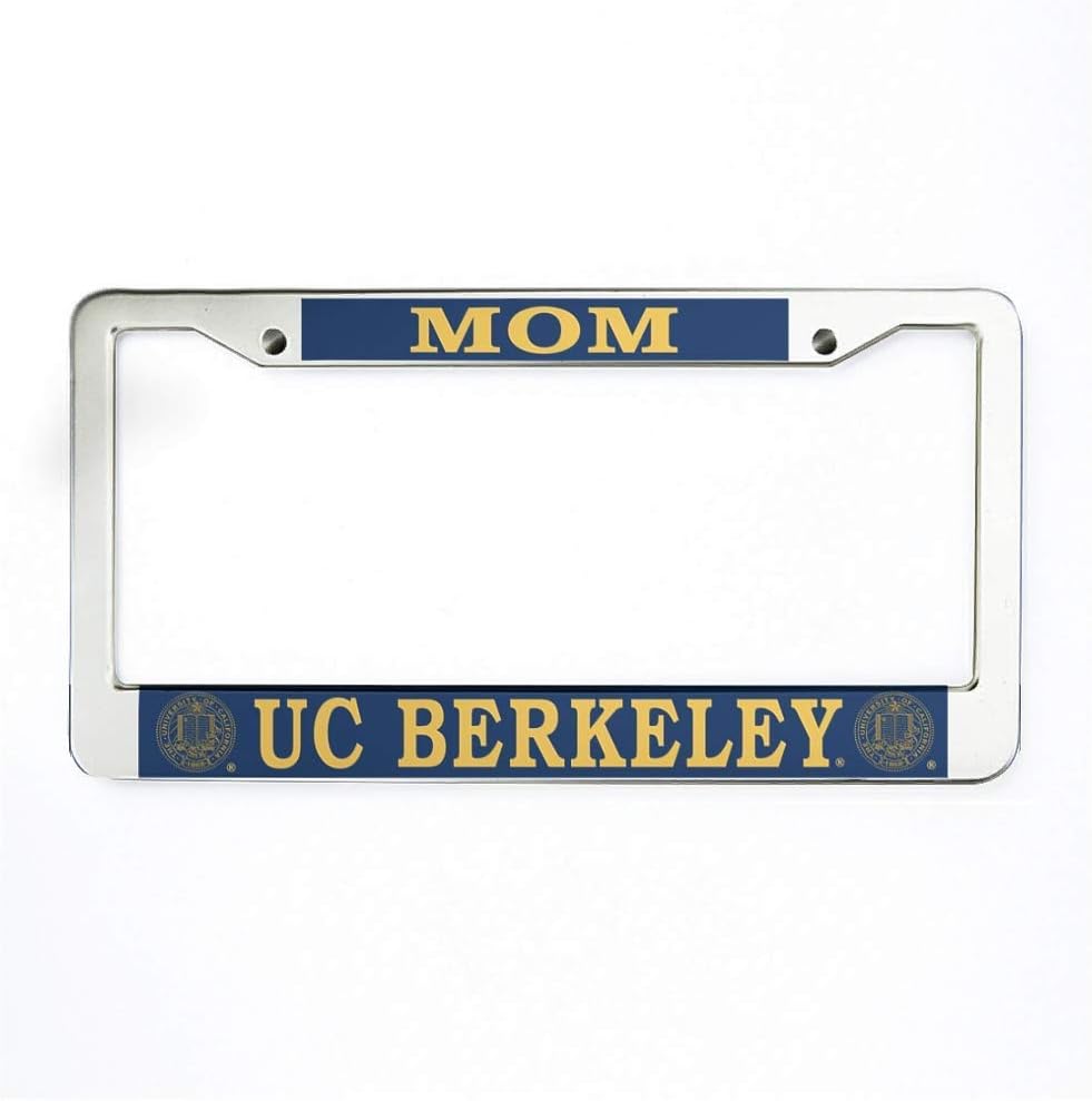 UC Berkeley Mom License Plate Frames Alumina Metal Custom License Plate Frameswith Screws for US Vehicles