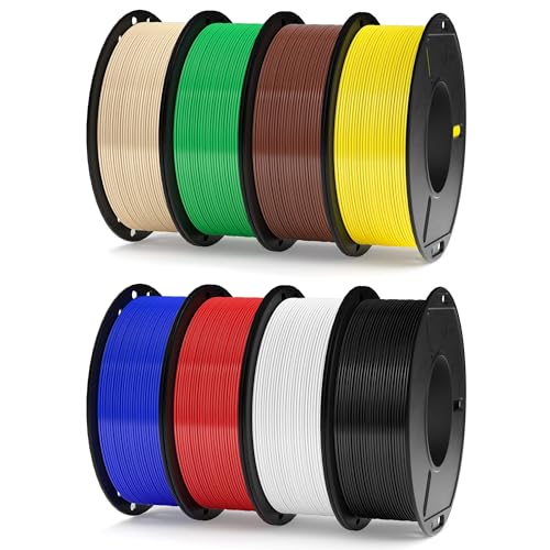 ELEGOO 250g Rapid PETG Filament Bundle 1.75mm, 8 Colors High Speed...