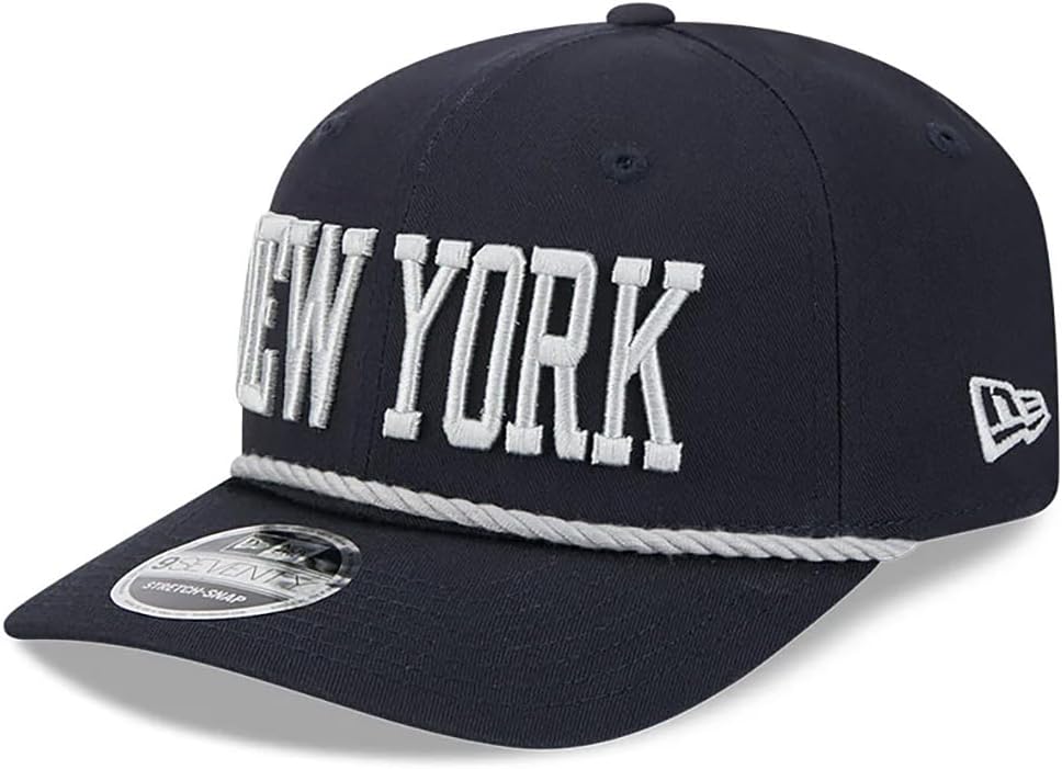 New Era NY New York Yankees 9SEVENTY Stretch Fit Snapback Cap, Adjustable Hat Navy Blue - Image 3