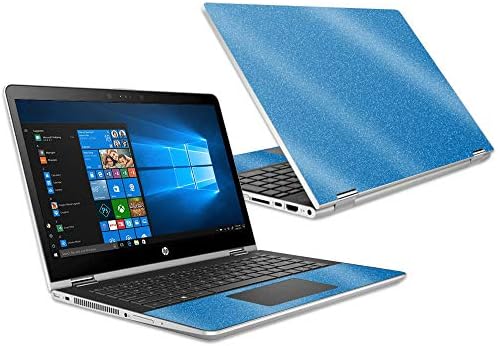 MIGHTY SKINS MightySkins Glossy Glitter Skin for Pavilion x360 15.6" (2018) - Blue | Protective, Durable High-Gloss Glitter Finish | Easy to Apply, Remove, and Change Styles | Made in The USA image 5