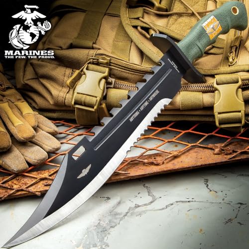 United Cutlery USMC Marine Force Recon Giant Bowie Knife and Sheath