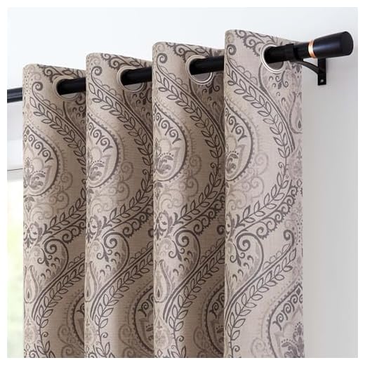 Vangao Damask Curtains Grey Curtains