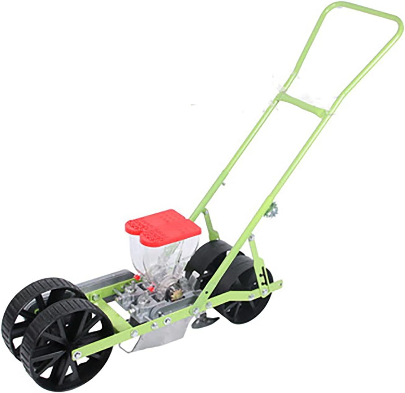 Hand Push Vegetable Seeder Planter Tools Farmer Pushes Manual Broadcast Spreader Seeder for Planting Corn, Cotton Soybean Peanut Wheat