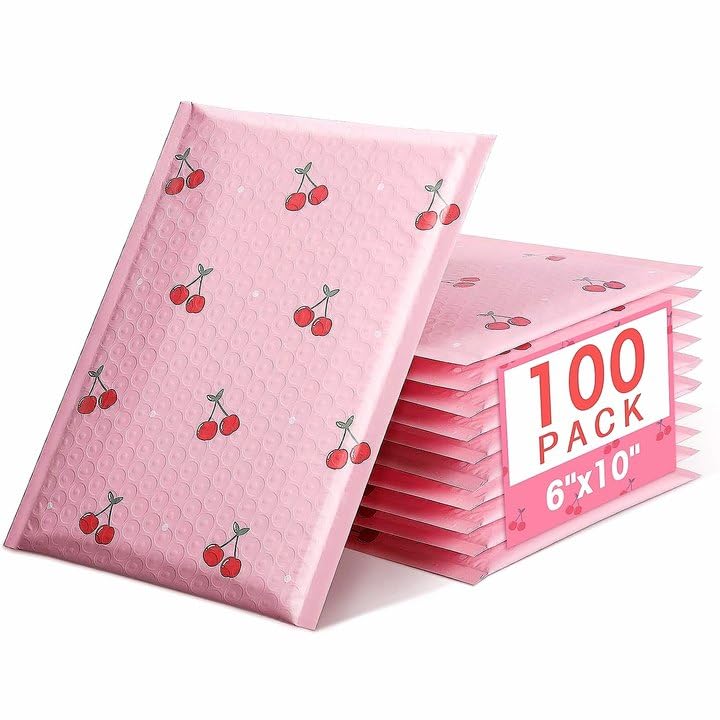 Cozymood 6x10 Inch Pink Poly Bubble Mailers 100 Pack,Waterproof Self Seal Adhesive Small Padded Mailing Envelopes,Cushioning Bubble Envelopes for