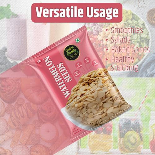 Image of Online Quality Store Premium Raw Unroasted Watermelon Seeds 100g Pack for Daily Diet Baking Snacking Smoothies Healthy Breakfast Topping Natural Nutritious Seeds