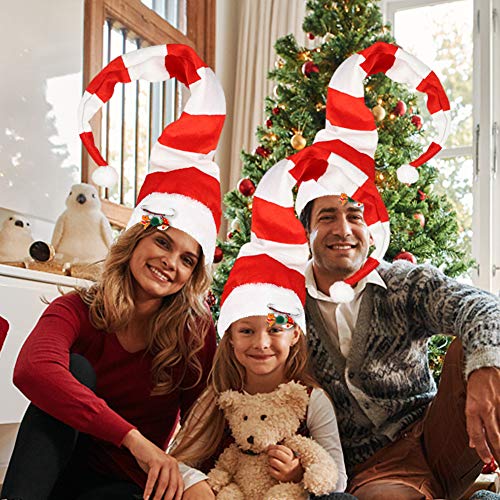 Snapklik.com : BigOtters Christmas Elf Hat, Extra Long Red And White