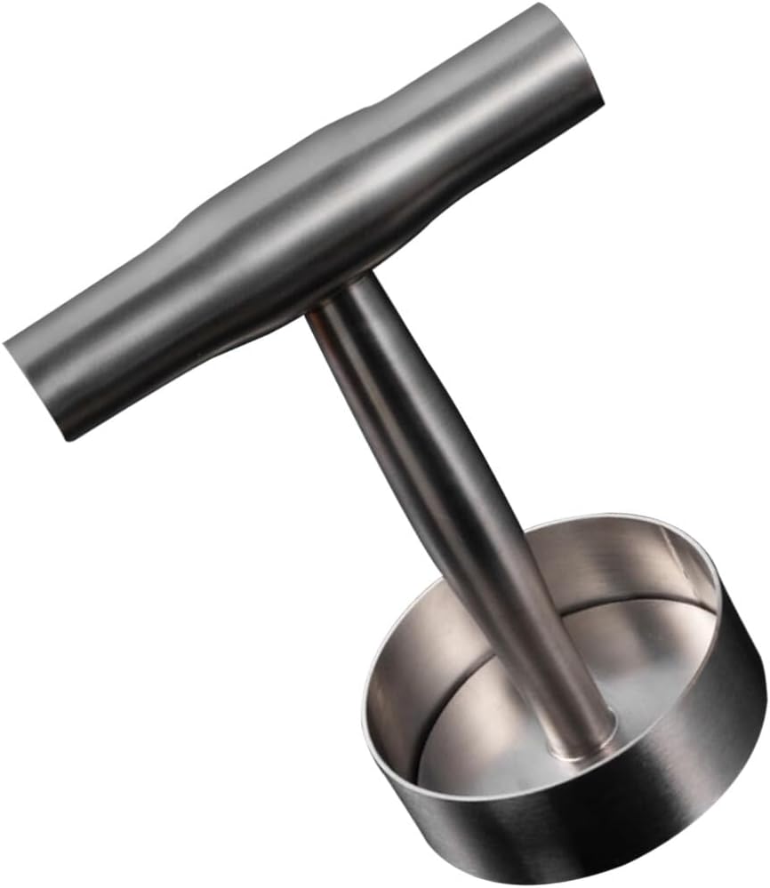 Hemoton Stainless Steel Burger Press, 5 inch Non-Stick Hamburger Press Patty Maker Mold Bacon Press, Grill Press for Grill Griddle BBQ Barbecue