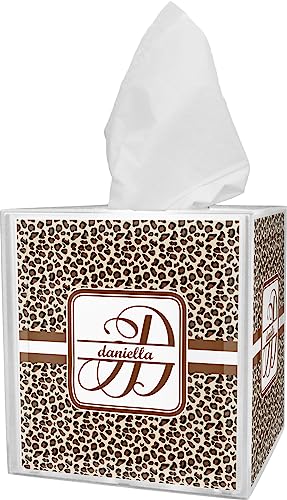 RNK Shops Personalized Leopard Print Tissue Box Cover