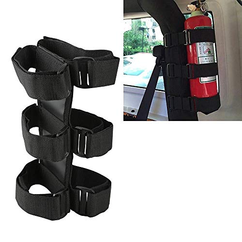 u-Box Fire Extinguisher Holder Adjustable Extinguisher Mount Strap for 1987-2020 Jeep Wrangler JK