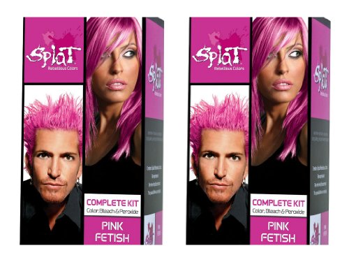 Splat Rebellious Colors Hair Coloring Kit - Pink Fetish (Set of 2)