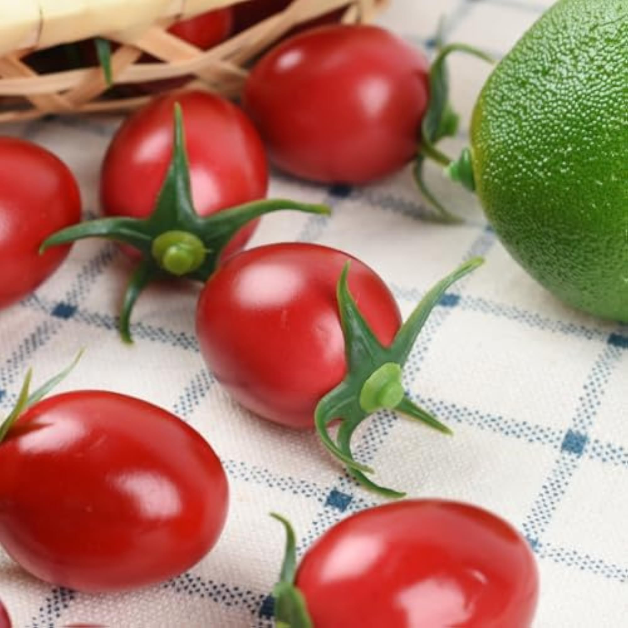 25 Pcs Artificial Cherry Tomatoes for Home Kitchen Decor