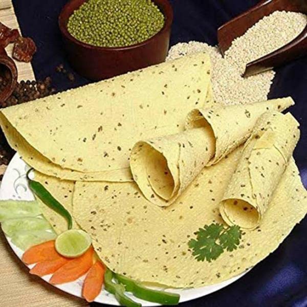 Image of JAIN'S PURE MOONG SPECIAL PAPAD 200 GM- | Ready to Cook Papad (Pack of 2)