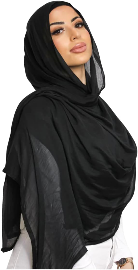 Women's Viscose and Cotton Hijab - Muslim Fashion Scarf