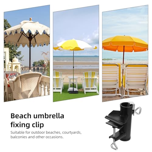 Pince de fixation pour parasol noir support extérieur table balcon - 7