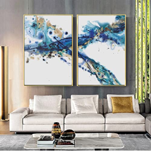 Peinture sur toile abstraite colorée grand format 60x80cm texture mate