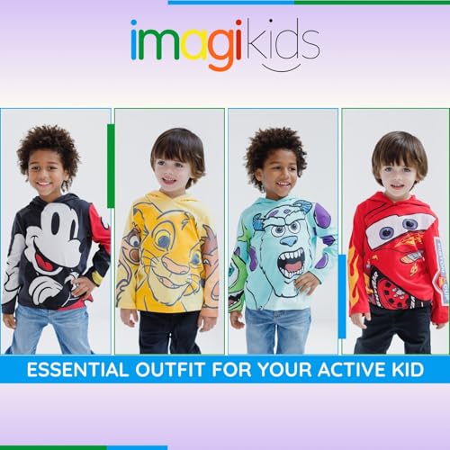 Disney Cars Lightning McQueen Little Boys Hooded Long Sleeve T-Shirt 7-8 - image 3