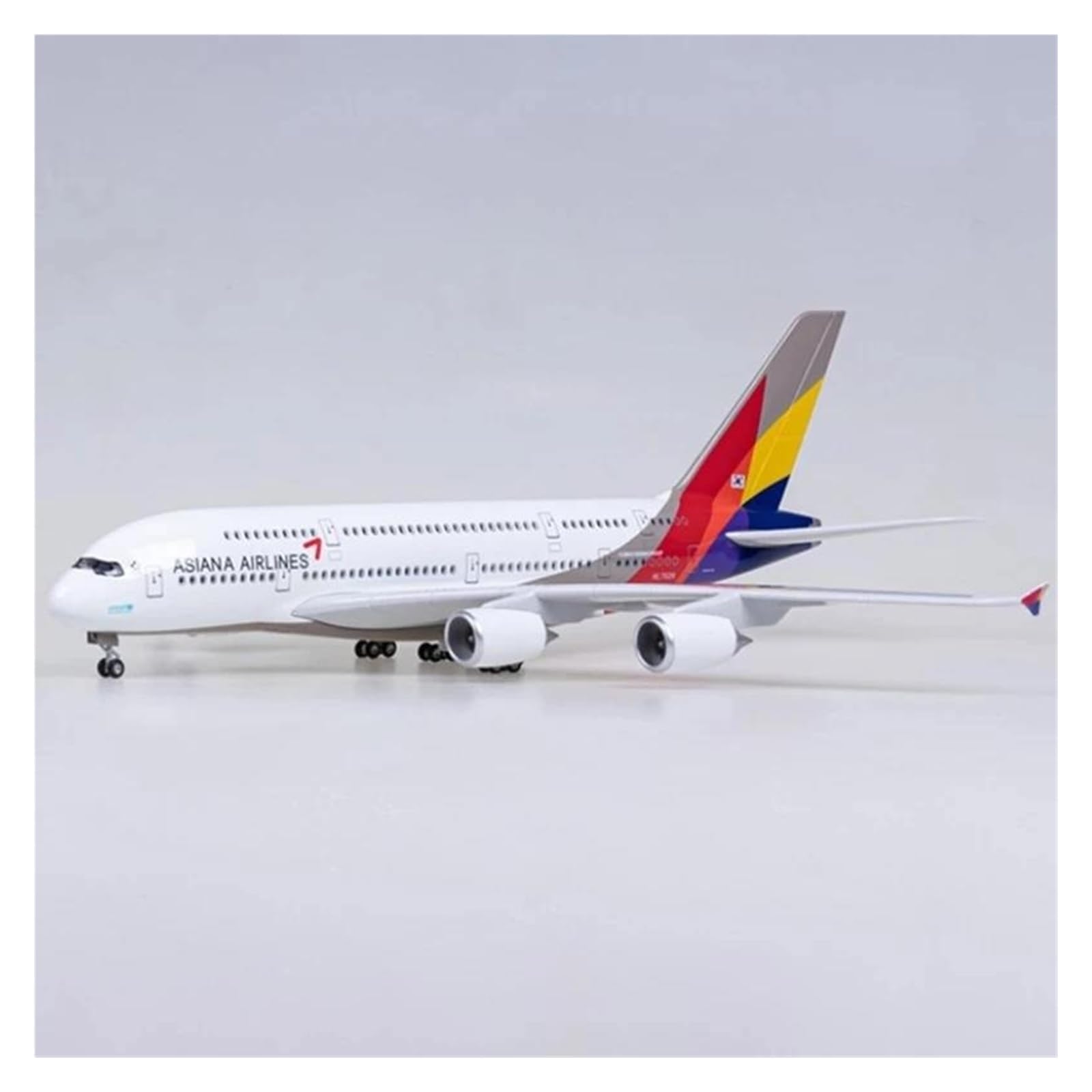 Odlewane zabawki samolotowe w skali 1/160 dla A380 azjatycki koreański samolot linii lotniczych Odlewany model z żywicy kolekcjonerski model samolotu wyświetlacz statyczny samolot do zbierania i