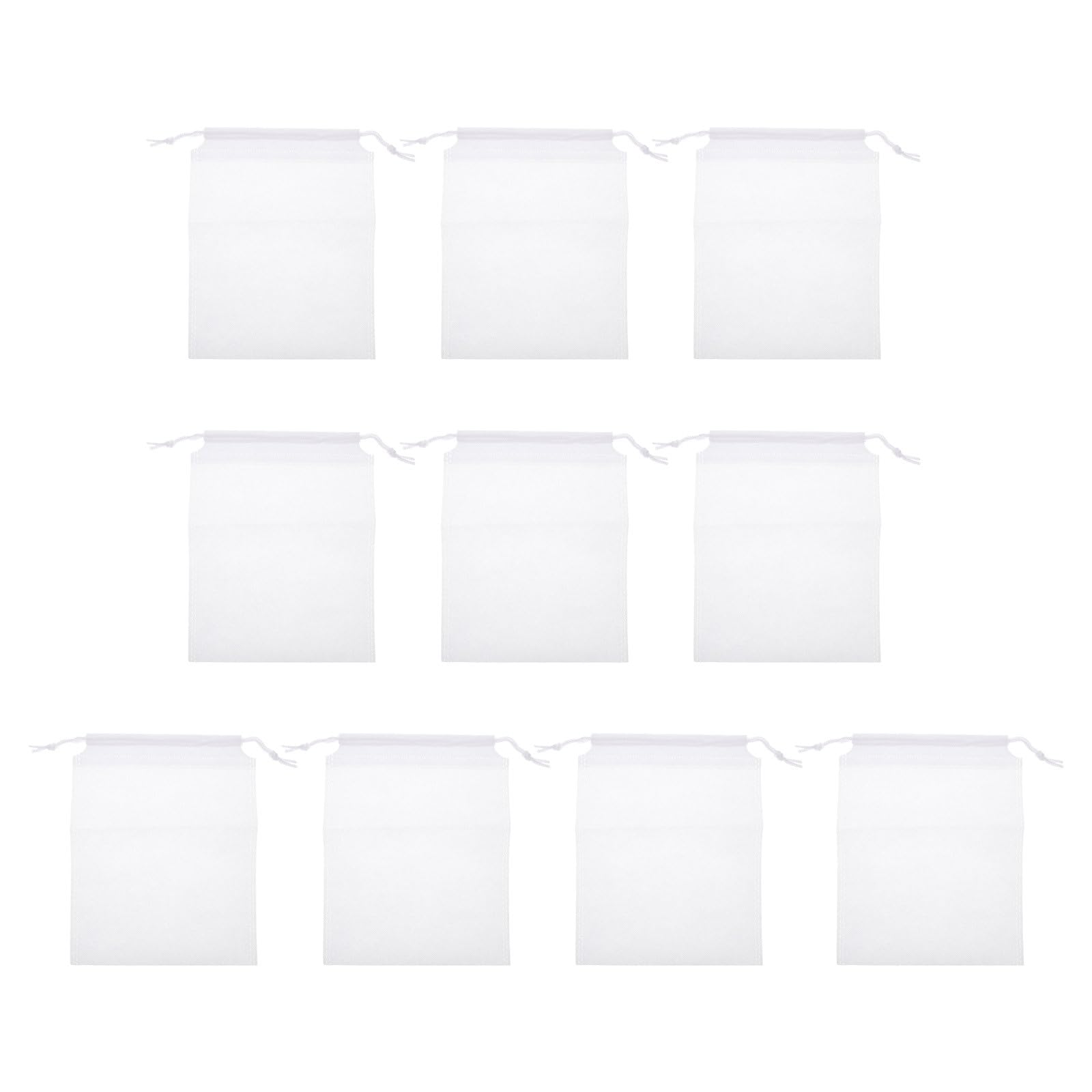 STOBAZA 10pcs Crabbing Bait Bag with White Drawstring Mesh Fishing Bait Net Bag for Crab Fishing for Storing