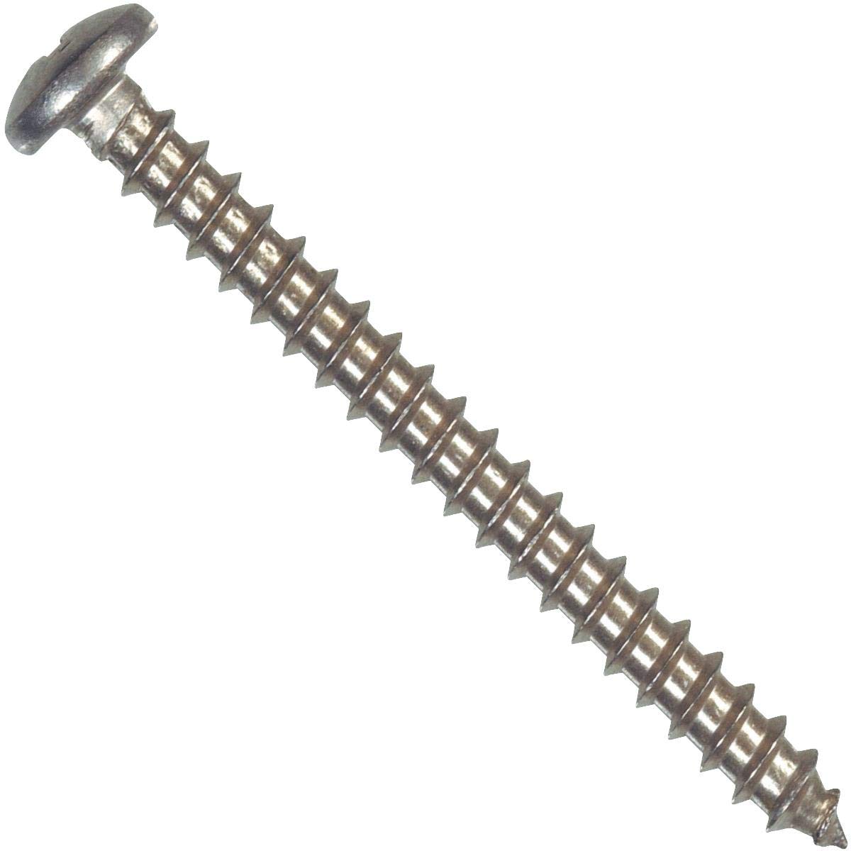 Hillman 10 in. x 1-1/2 in. L Phillips Pan Head Stainless Steel Sheet Metal Screws 100 1 pk