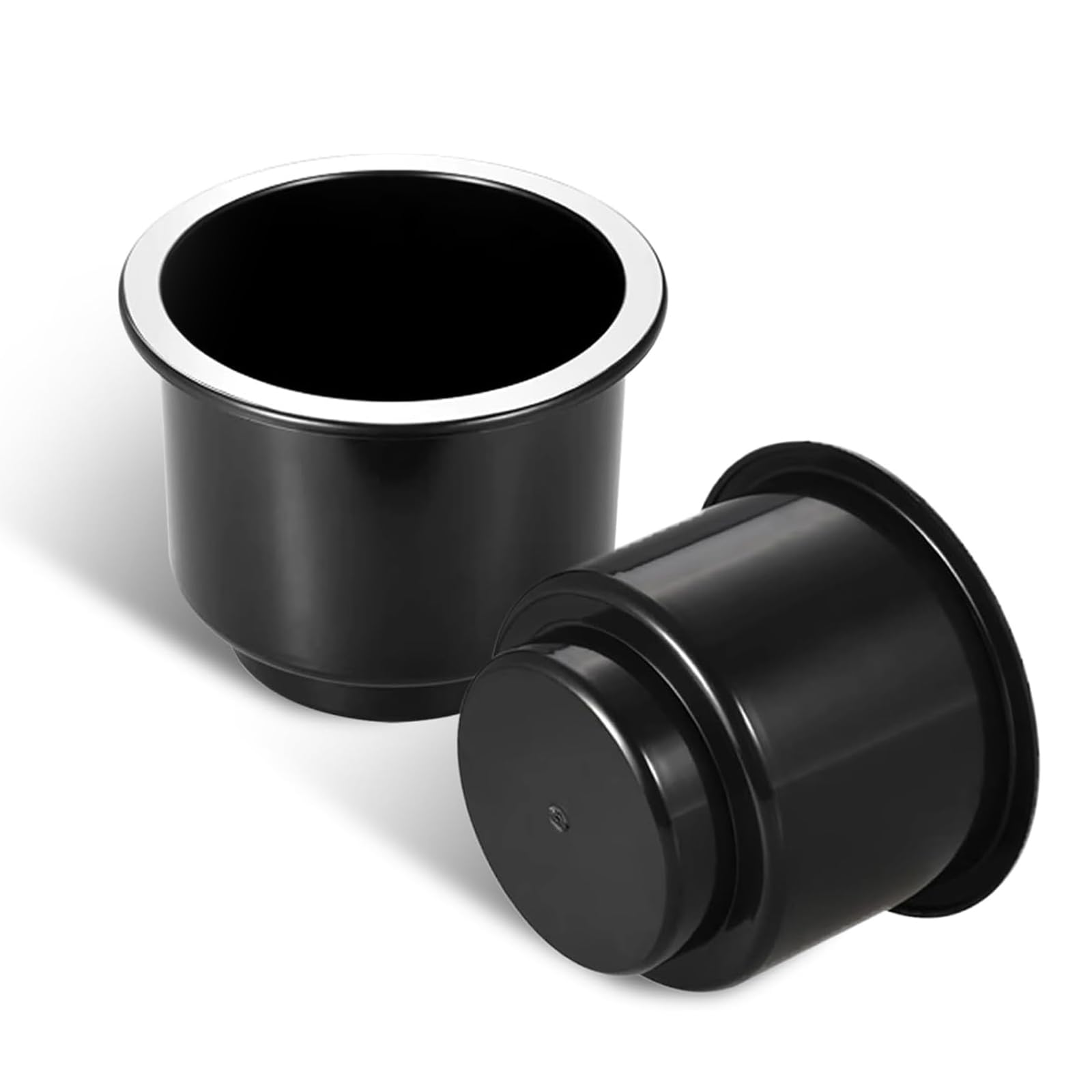 2 PCS Insert Car Cup Holder, Waterproof Plastic Drink Holder, Portable Water Cup Holder Replacement, Universal Automobile Interior Products, for Most Cars, Trucks, SUVs (Black)