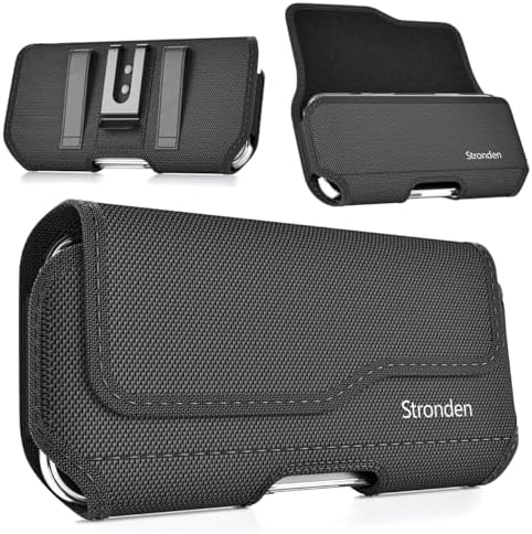 Stronden Magnetic Closure Holster for Samsung Galaxy S26, S25, S24, S23, S22, S21, S20, S10, S9, A10e, A01- Nylon Belt Case with Metal Clip Pouch Phone Holder (Fits Slim/Thin Case Only)