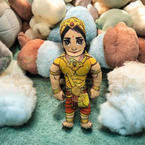 Image of Panch Pandav Soft Toy for Kids | Mahabharat Characters Plush Toys Yudhishthir Bheem Arjun Nakul Sahadev Dolls | Vedic Culture Learning Toy Soft Fabric Safe for Children Gift for Kids