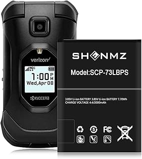 SCP-73LBPS Battery,SHENMZ [2000mAh] Super High Capacity 0 Cycle Battery Replacement for Kyocera DuraXV Extreme E4810 Verizon Flip Phone SCP73LBPS