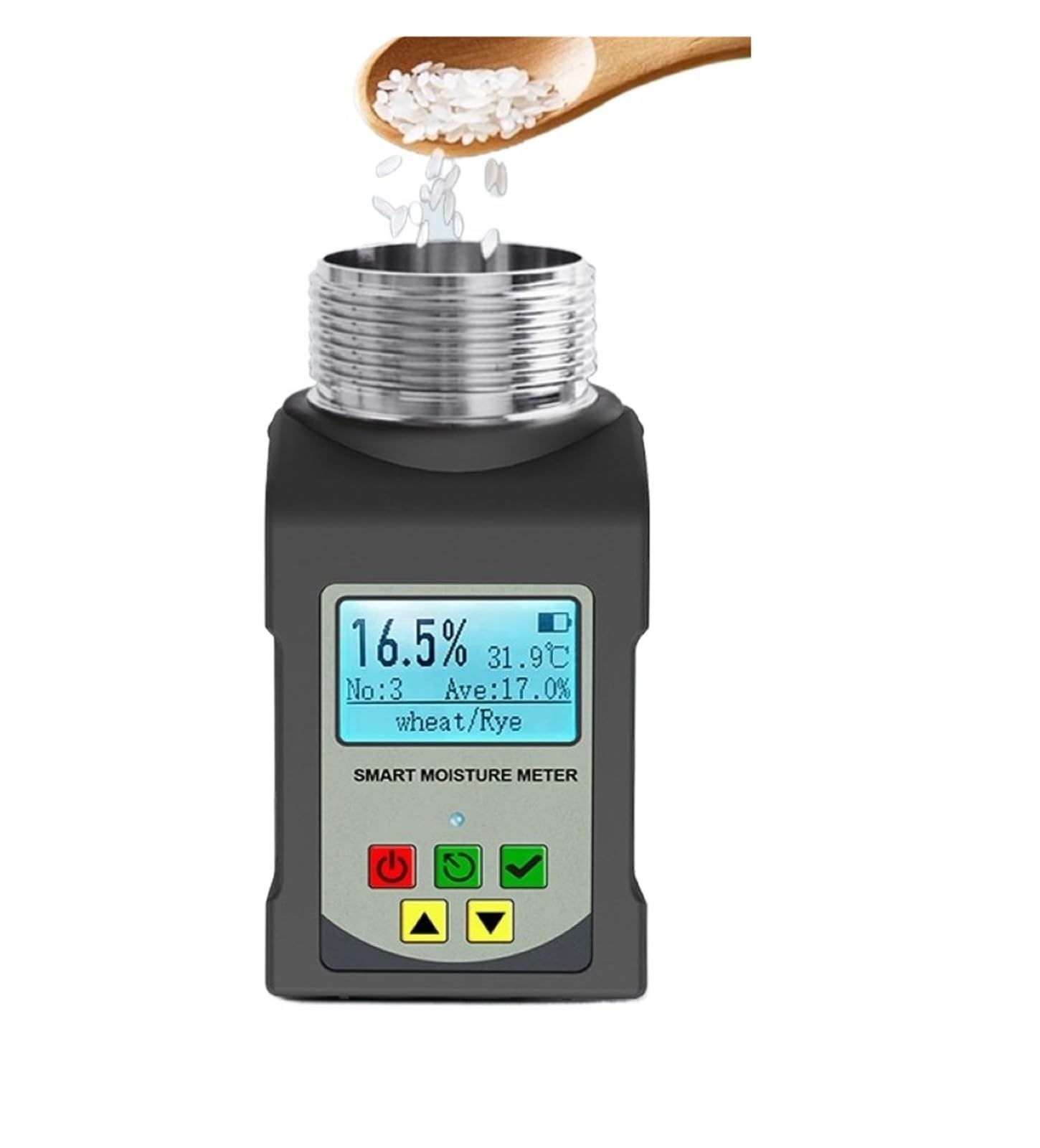 JVDDI Grains Smart Moisture Meter For 25 Kinds Grains Humidity Tester Corn Wheat Bean Peanut Seed Hygrometer Grain Moisture Meter