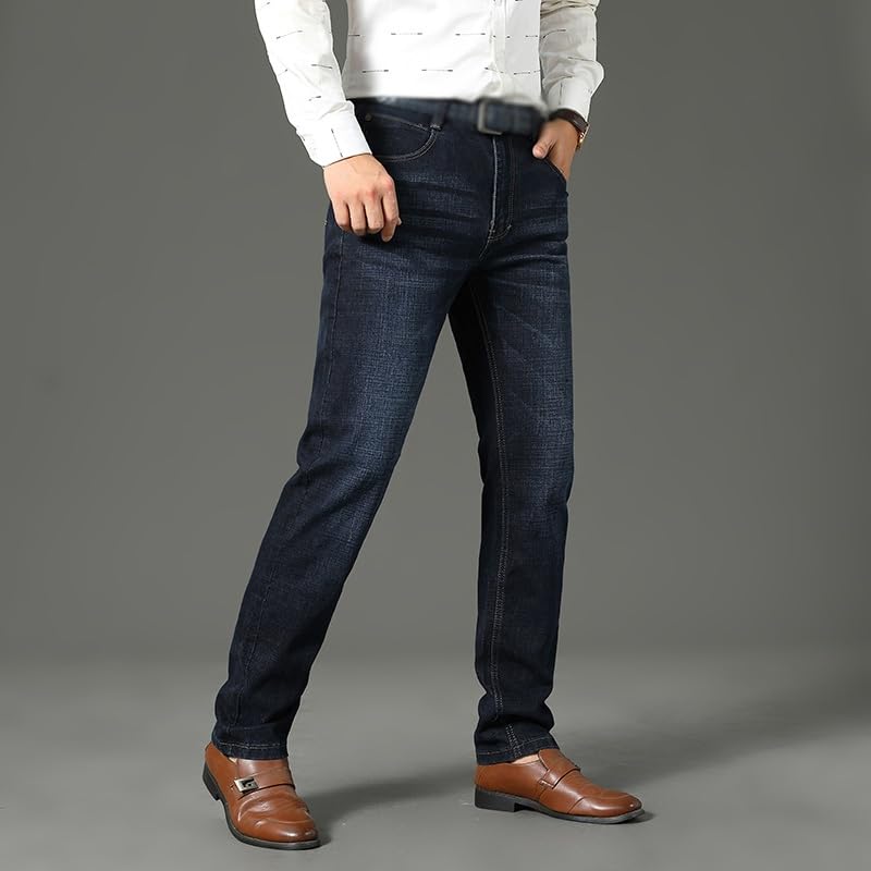 Casual Jeans Solid Color Pocket Zipper Pants Spring/Summer Men's Jeans3