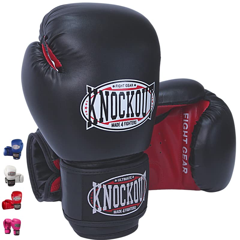 Gel Boxing Gloves for Men Women, Muay Thai MMA Kickboxing Home Gym Training, Sparing Gloves Pair with Premium Ventilated Palm