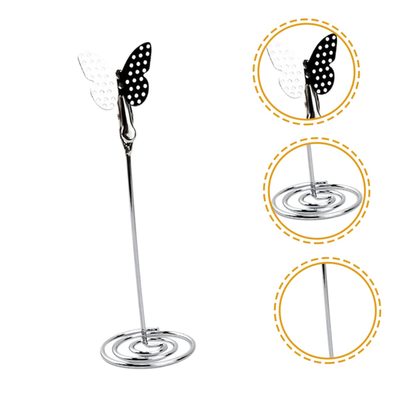 BESTonZON 20pièces Supports De Carte De Table Forme De Porte-nom Métallique Pour Mariage Et Fête Décorations De Table Élégantes Et Pratiques