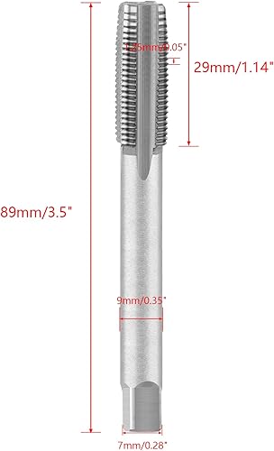 Miniatura 10 de Piutouyar HSS M16 x 0.059in, rosca de metal para máquina