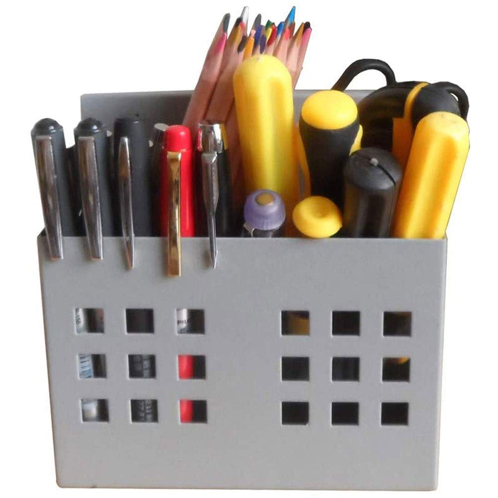 Portapenne in Metallo Resistente per Organizer da scrivania con 2 Scomparti Organizzatore di cancelleria da Tavolo di Grande capacità, portapenne