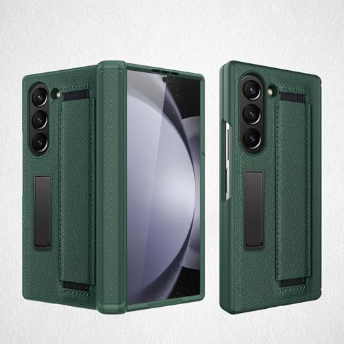 XIMAND for Samsung Galaxy Z Fold 7�p�X�����P�[�X�A���X�g�X�g���b�v�A�}���`�A���O���X�^���h�A�����q���W�A�X�N���[���v���e�N�^�[�t���A�ϏՌ��A�t���{�f�B�����ی� - �O���[��