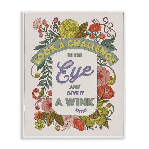Motivational Floral Affirmation, 24 x 30 Inch Framed Giclée Print