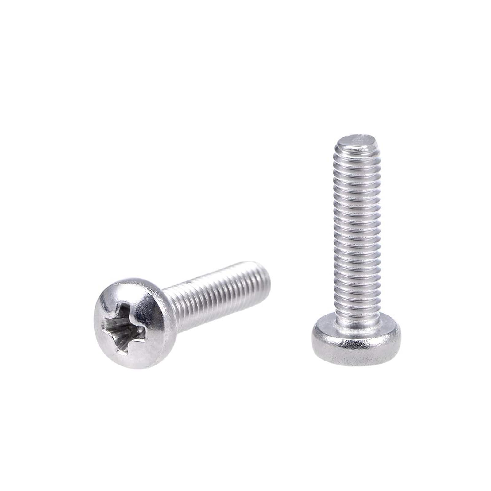 MACHSWON M3x12mm Machine Screws Pan Phillips Cross Head Screw 304 Stainless Steel Round Head Cross Screw Fasteners Bolts 30Pcs