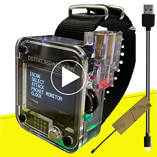 Image of All-New WiFi Deauther Watch V3 ESP8266 Programmable Development Board | Wearable Smartwatch | OLED&Laser | Attack /Control /Test Tool|LOT for DSTIKE (Deauther V3)