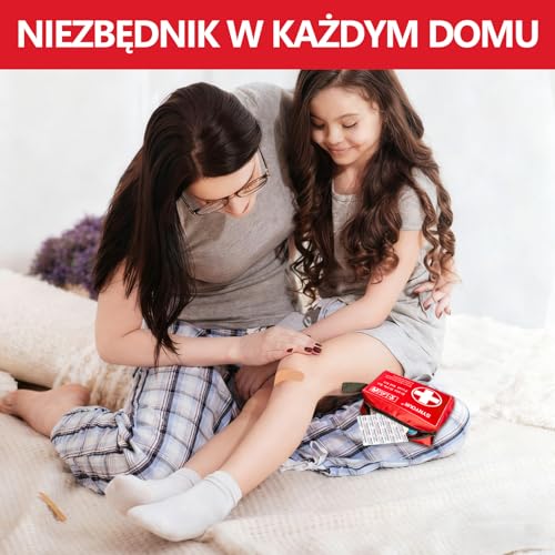 SYNYOUR Mini Zestaw Pierwszej Pomocy, 80 Sztuk Apteczka do Turystyczna Piesze Domu Pracy Dzieci Samochodowa Motocykl Podróżna