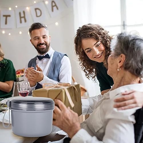 DIDATOOL Denture Bath Case, No-Leak Denture Cup, Large Capacity Denture Box, Portable Storage for All Types of Dentures Orthodontic Appliances, Perfect for Traveling and Daily Use (Grey)