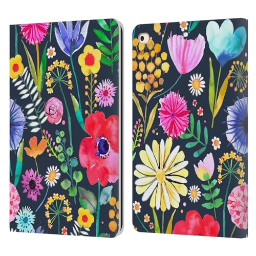 Protection iPad 9.7 haut de gamme en cuir sous licence officielle Ninola Flowers Garden