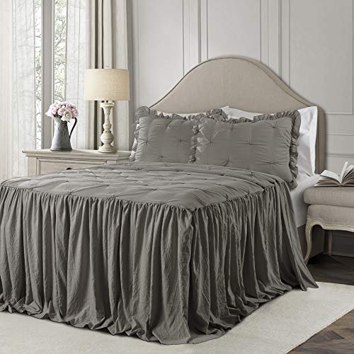 Lush Decor Ravello Pintuck Ruffle Skirt Bedspread Set - Luxe