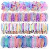 Amplias aplicaciones: ideal para la decoración de disfraces de Halloween, máscaras de fiesta, bolsos de mujer, decoración de sombreros, fabricación de tarjetas, atrapasueños, tocados, manualidades de pendientes, etc. Depende de su imaginación y creación.