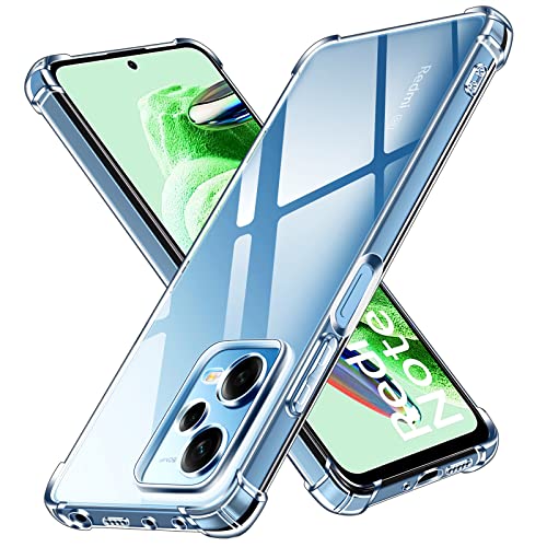 Fundas Xiaomi Redmi Note 12 5G: Protección y estilo para tu smartphone ivoler Funda para Xiaomi Poco X5 5G / Redmi Note 12 5G (No para Redmi Note 12 4G), Carcasa Protectora Antigolpes Transparente con Cojín Esquina Parachoques, Suave TPU Silicona Caso Anti-Choques Case