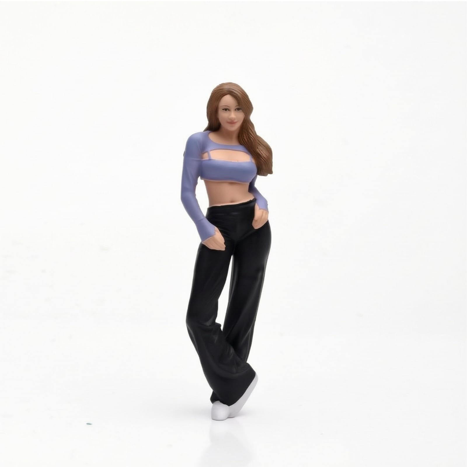 Miniaturfigur mit Handtasche handbemalt Resinfigur detailreich Mädchenfigur für Setzkasten, 1/18