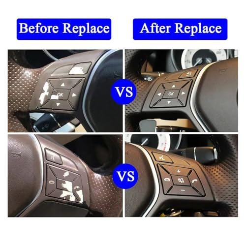 Boutons de volant Mercedes W204 W212 - Kit de commande multifonction noir - 3