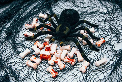 Bloody Bones Treat Toppers - 1 Lb. Resealable Stand Up Candy Bag - White Candy Bone Shaped Sprinkles w/ Red Splashes - Halloween Themed Sprinkles for Holiday Desserts and Snacks - Thumbnail 3