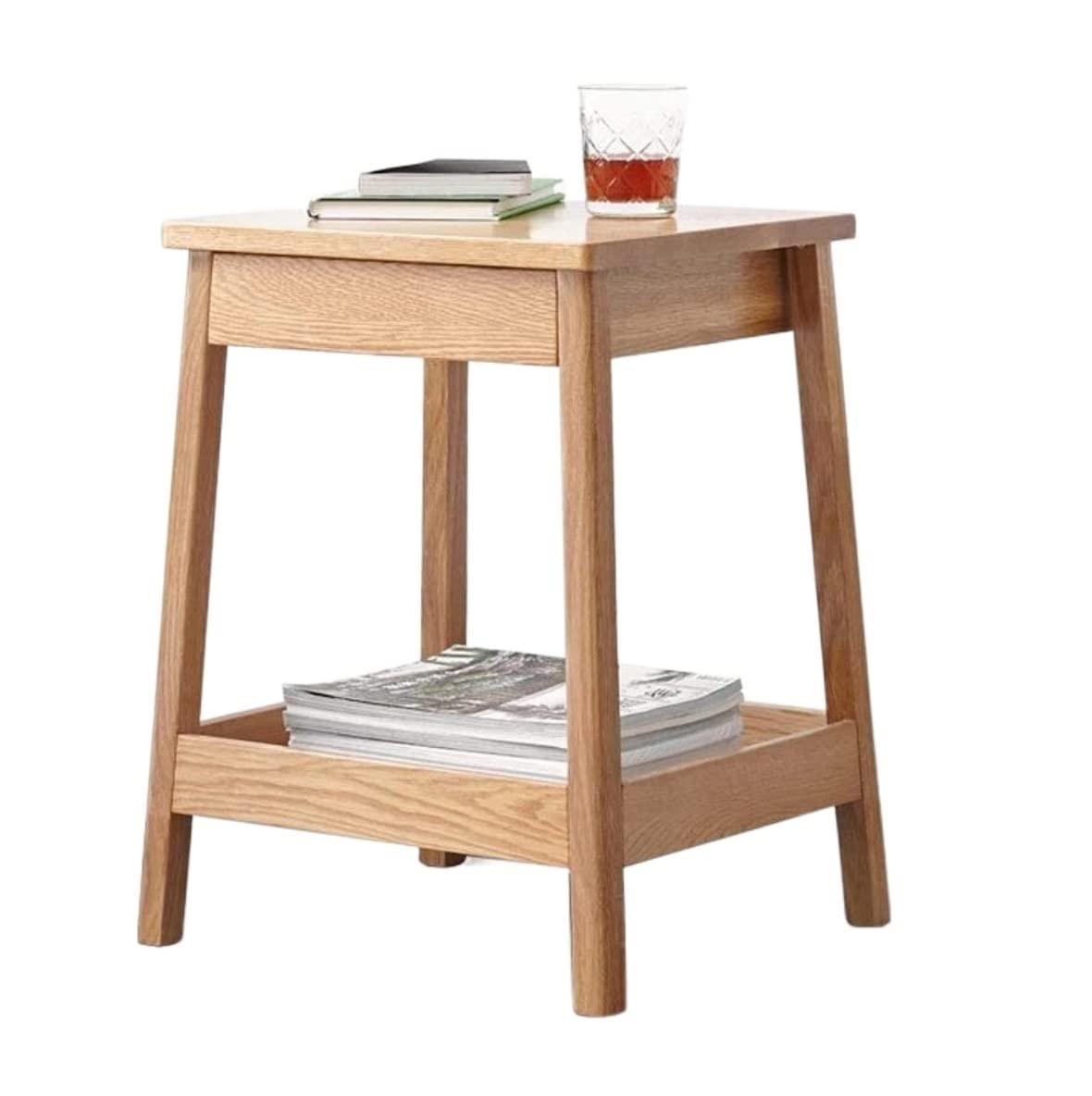Table basse moderne double couche - Table d'appoint salon carrée