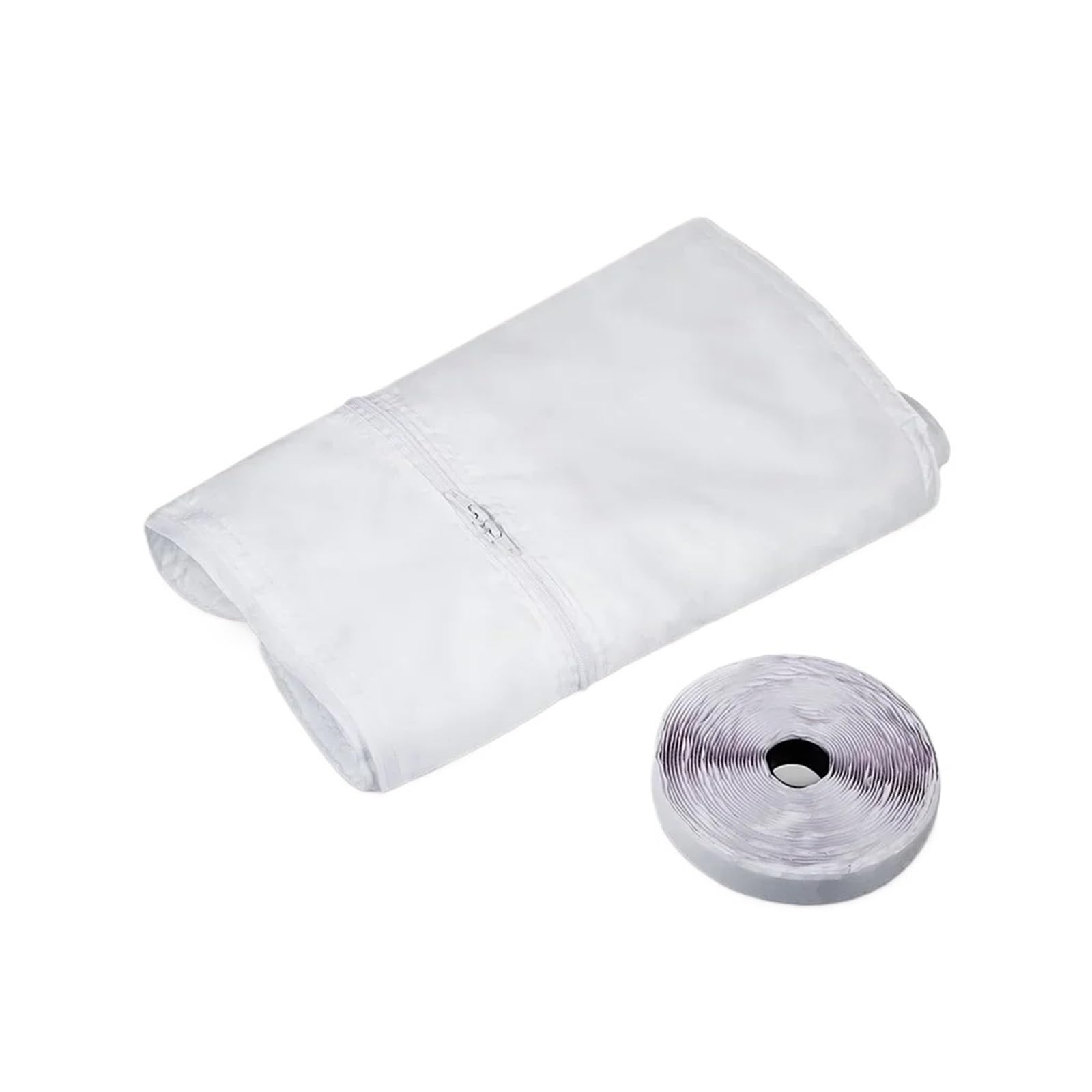 Koesrxnqw One Color Air Lock Window Seal For Portable Conditioner Flexible Cloth Sealing Plate With With Zip And Adhesive Fast All Weather Protection(400Cm)