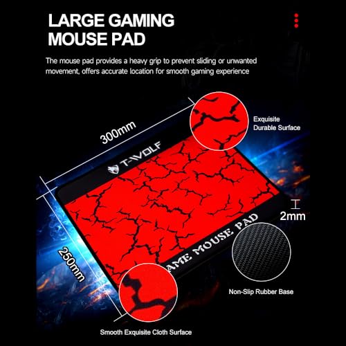 Image of Yunir Wired RGB Backlit Gaming Keyboard and Mouse Combo, Gaming Headset Mouse Pad Combo,Rainbow Backlight Gaming Set,Ergonomic Design,All in 1 PC Bundle for Wins PC